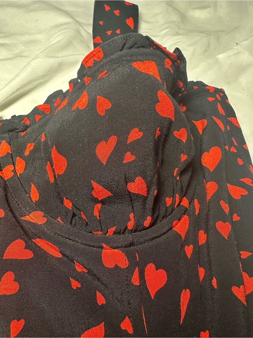 Htf Lovers + Friends Stacy Kimmy Heart Corset Bustier Crop Top Medium Black Red - Picture 17 of 17